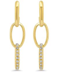 Jennifer Meyer - 18kt Yellow Gold 3 Edith Link Pavé Diamond Earrings - Lyst
