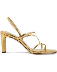Sandro - Faye 80mm メタリック ストラップサンダル - Lyst