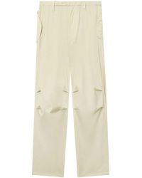 AURALEE - Satinhose Mit Geradem Bein - Lyst