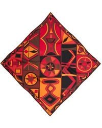PUCCI - Bongo-Print Silk Carrè Scarf - Lyst