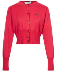 Vivienne Westwood - Orb-Embroidered Cropped Cardigan - Lyst