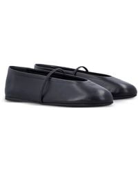 Miu Miu - Logo-Embossed Ballet Flats - Lyst
