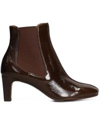 Chie Mihara - Fronda Patent-Leather Elasticated-Side Ankle Boots - Lyst