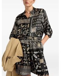 Momoní - Printed Silk Twill Shorts - Lyst