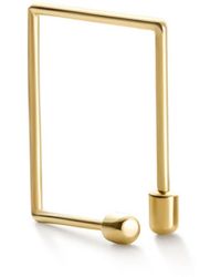 Shihara - 18kt Yellow Gold Twist Square 03 Earring - Lyst