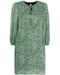 BOSS - Graphic-Print Long-Sleeve Dress - Lyst