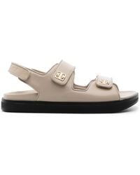 Givenchy - 4g-plaque Leather Sandals - Lyst