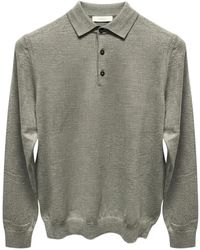 Diktat - Buttoned Long-Sleeve Polo Shirt - Lyst