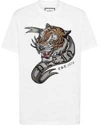Philipp Plein - Tattoo-Print Cotton T-Shirt - Lyst
