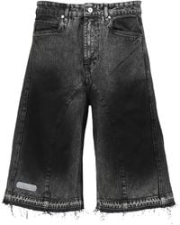PDF - Pantalones Vaqueros Cortos Deshilachados - Lyst
