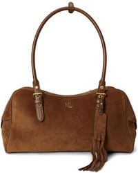 Ralph Lauren - Large Marcy Suede Shoulder Bag - Lyst