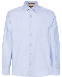 Gucci - GG-jacquard Cotton Shirt - Lyst