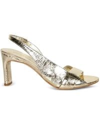 Roberto Del Carlo - Crinkled-Effect Slingback Sandals - Lyst