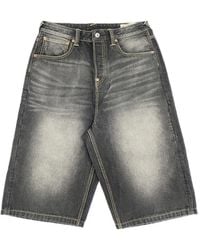 Evisu - Jeans-Shorts Mit Möwen-Stickerei - Lyst