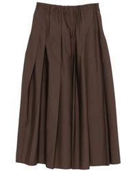 ViCOLO - Pleated Elasticated-Waist Midi Skirt - Lyst