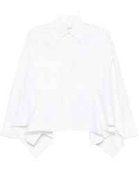 Psophia - Patch-Pocket Peplum Shirt - Lyst