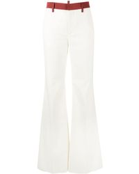DSquared² - Logo-debossed Flared Trousers - Lyst