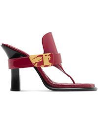 Burberry - Leather Thong Sandals - Lyst