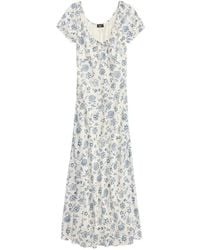RRL - Floral-Print Maxi Dress - Lyst