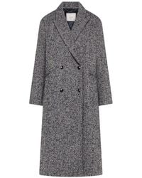 Seventy - Cappotto Doppiopetto Con Motivo A Spina Di Pesce - Lyst