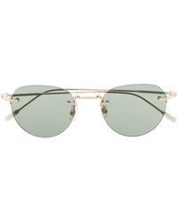 Montblanc - Round-Frame Tinted Sunglasses - Lyst
