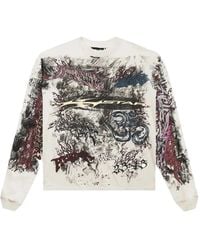 HELLSTAR - Langarmshirt mit Graffiti-Print - Lyst