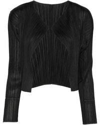 Pleats Please Issey Miyake - Plissé-Effect Layered Jacket - Lyst