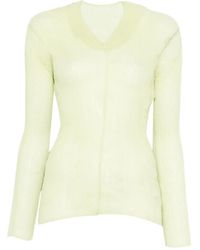 Issey Miyake - T-Shirt Con Scollo A V - Lyst