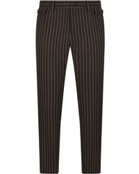 Dolce & Gabbana - Pinstripe-pattern Tailored Trousers - Lyst