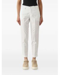 Fay - Pantalon À Ourlets À Revers Et Plis Pressés - Lyst