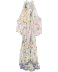 CAMILLA - Floral-Print Tiered Midi Dress - Lyst