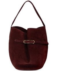 Liffner - Large Buckle-Detail Suede Tote Bag - Lyst