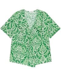 Maliparmi - Ikat Ruffled V-Neck Top - Lyst