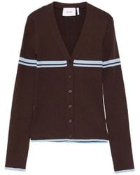 Axel Arigato - Fleur Ribbed Stripe-Detail Cardigan - Lyst