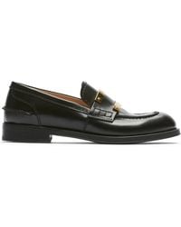 N°21 - Logo-Plaque Panelled Loafers - Lyst