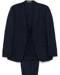 BOSS - Mini-Check Three-Piece Suit - Lyst