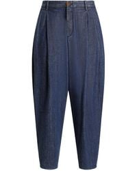 Dolce & Gabbana - Button-Fastening Pleated Jeans - Lyst