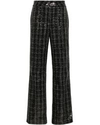 Genny - Karierte Hose Mit Pailletten - Lyst