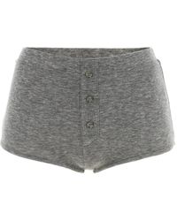 Entire studios - Booty Ribbed-Knit Mini Shorts - Lyst