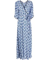 Diane von Furstenberg - Maxi-jurk Met V-hals - Lyst