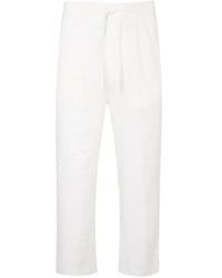Exit Society - Linen Drawstring Trousers - Lyst