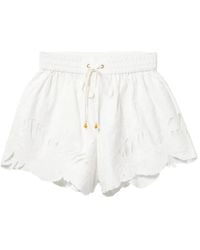 Zimmermann - Mahon Cotton Shorts - Lyst