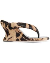 Balenciaga - Gaeta Animal-Print Wedge Sandals - Lyst