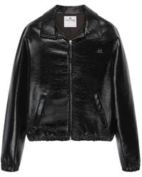 Courreges - Vinyl Zipped Bomber Jacket - Lyst