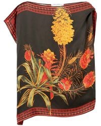 Blumarine - Asymmetrical Viscose Twill Top - Lyst