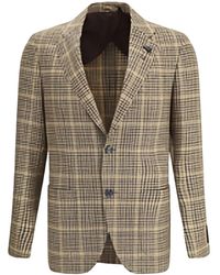 Lardini - Blazer A Quadri Con Due Bottoni - Lyst