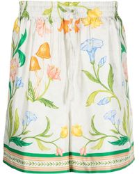 Casablancabrand - Short L'Arche de Fleurie en soie - Lyst