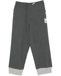 Maison Mihara Yasuhiro - Cuffed Panelled Trousers - Lyst