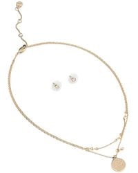 DKNY - Crystal-Embellished Necklace And Earrings Set - Lyst