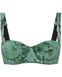 Dolce & Gabbana - Sequinned Bra - Lyst